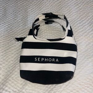 Sephora Monochrome Striped Cosmetic Bag